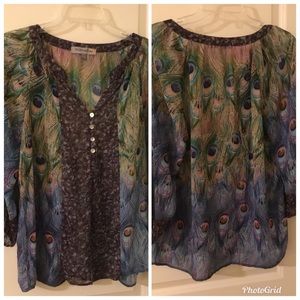 Figueroa&Flower sheer blouse